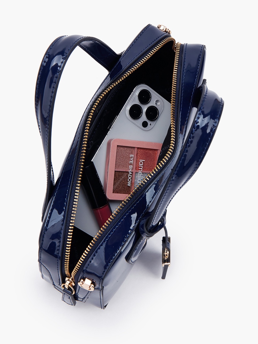 Solid Tote Bag with Detachable Strap