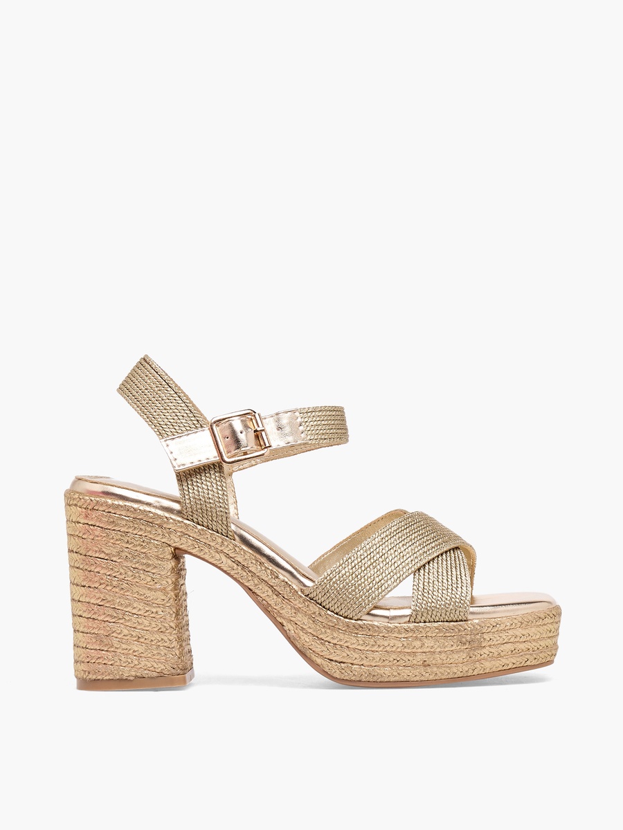 Women Cross Strap Block Heel Sandals