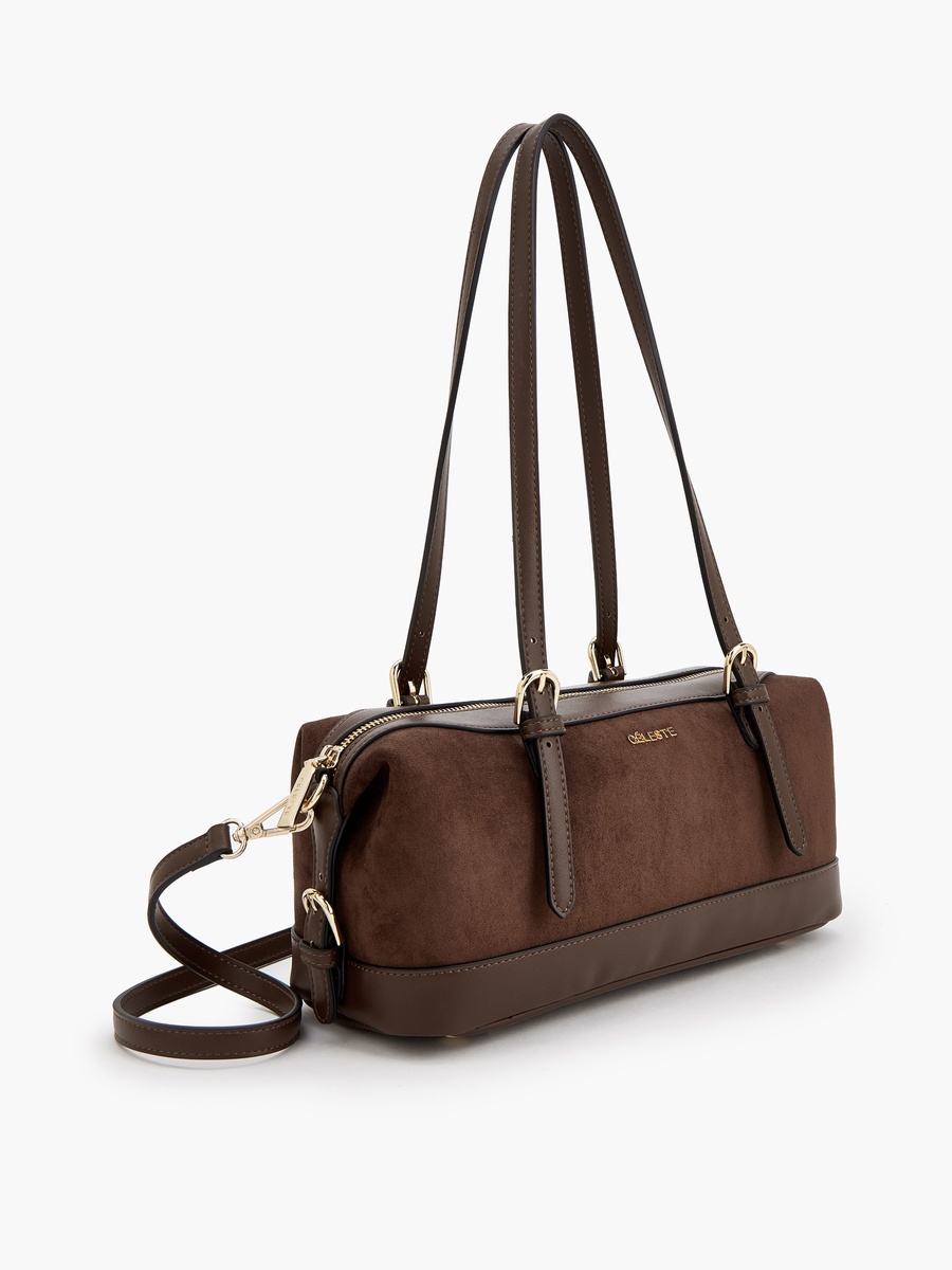 Textured Shoulder Bag with Detachable Strap