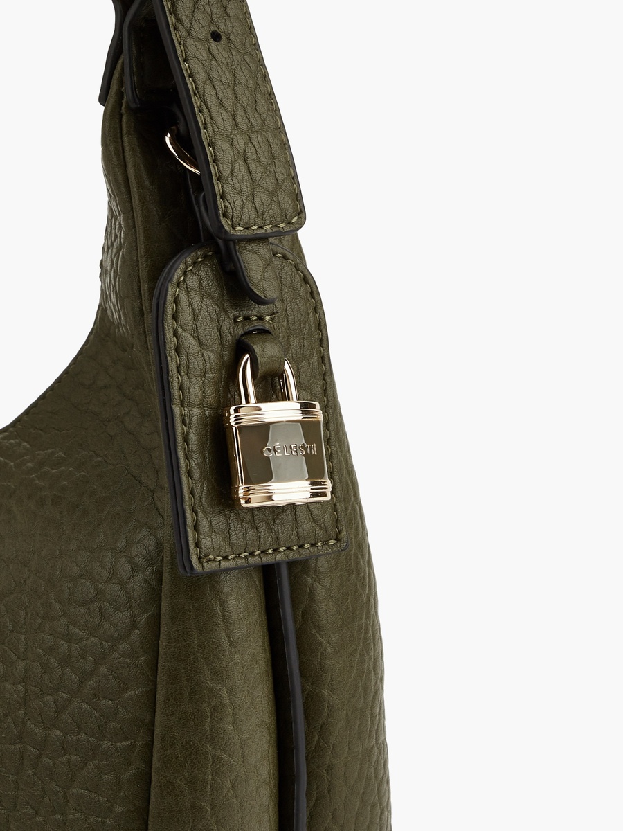 شنطة كتف بارزة الملمس بحزام قابل للتعديل