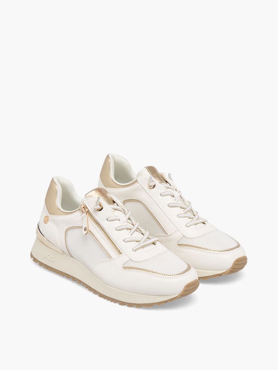 Women Textured Wedge Heel Ankle Sneakers
