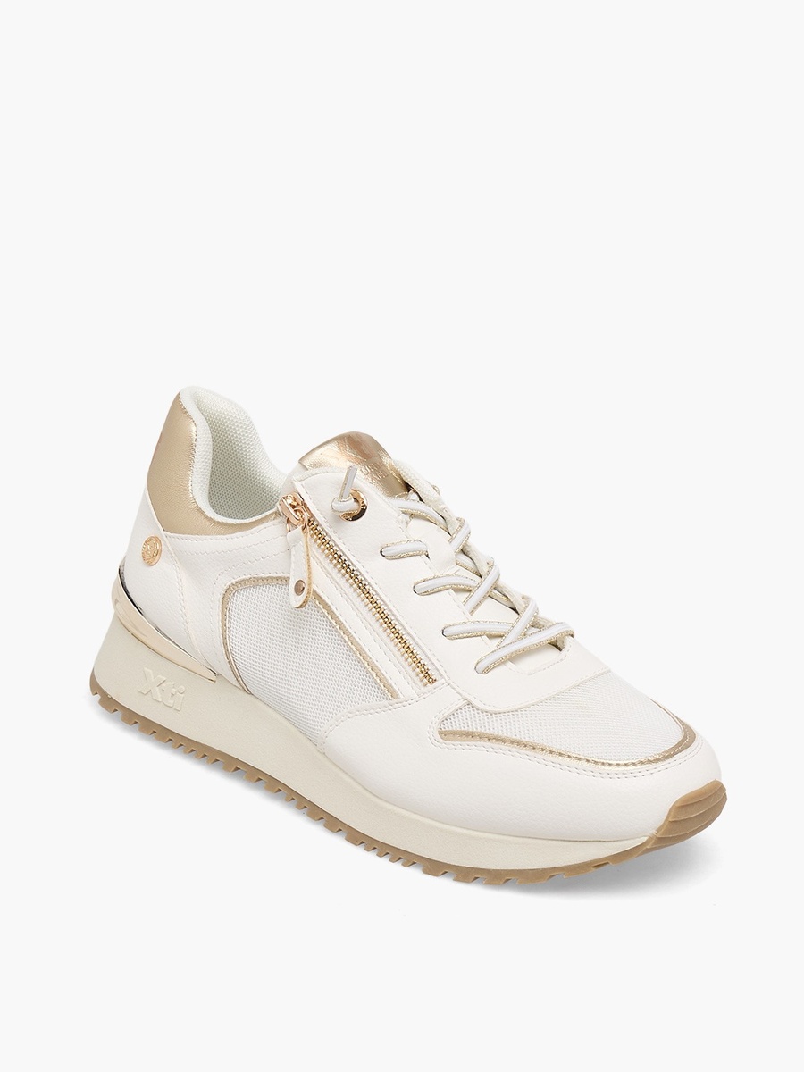 Women Textured Wedge Heel Ankle Sneakers
