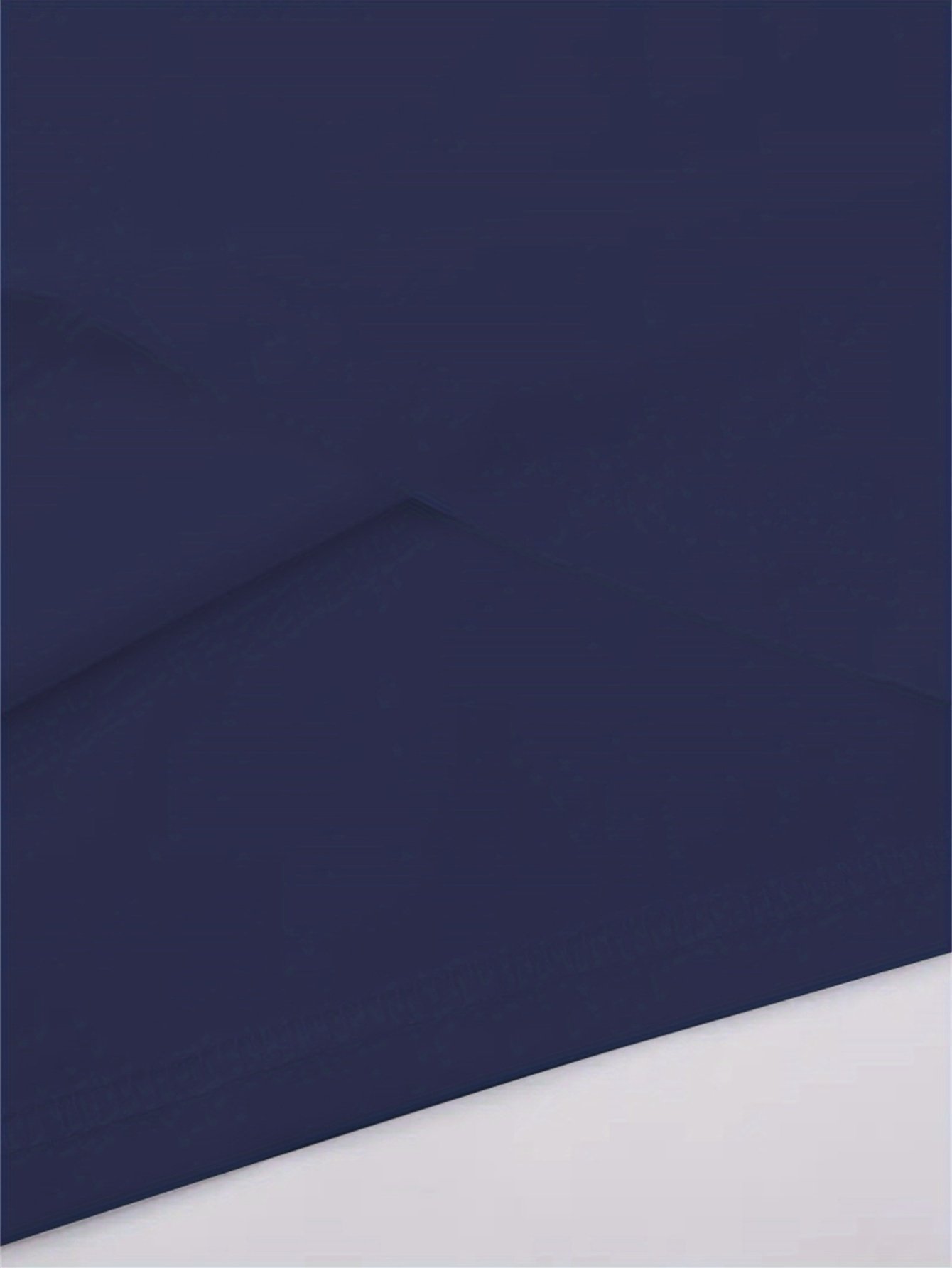 Navy Blue Solid Crew Neck Long Sleeve T-Shirt