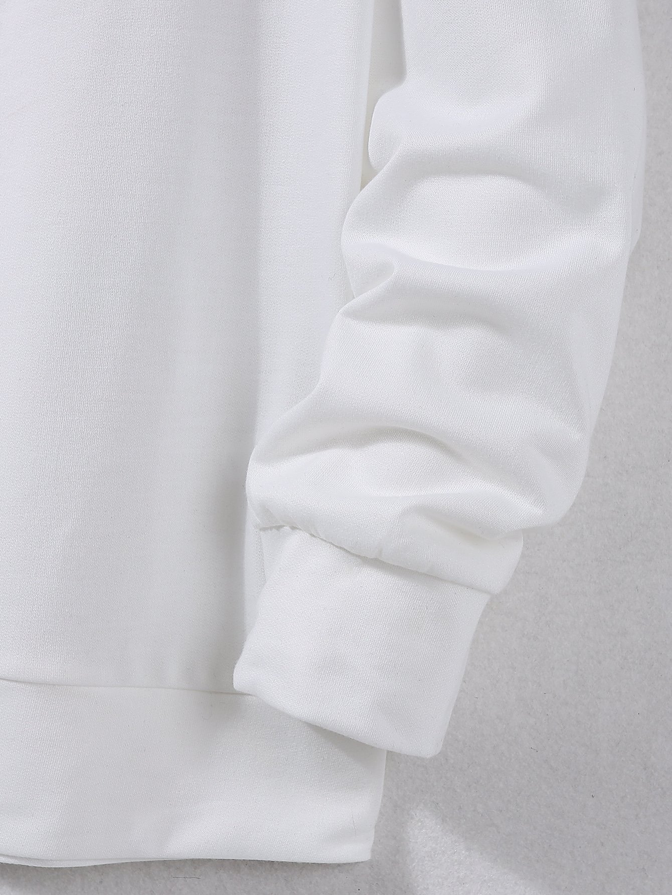 Plain White Zip-Up Hoodie Jacket