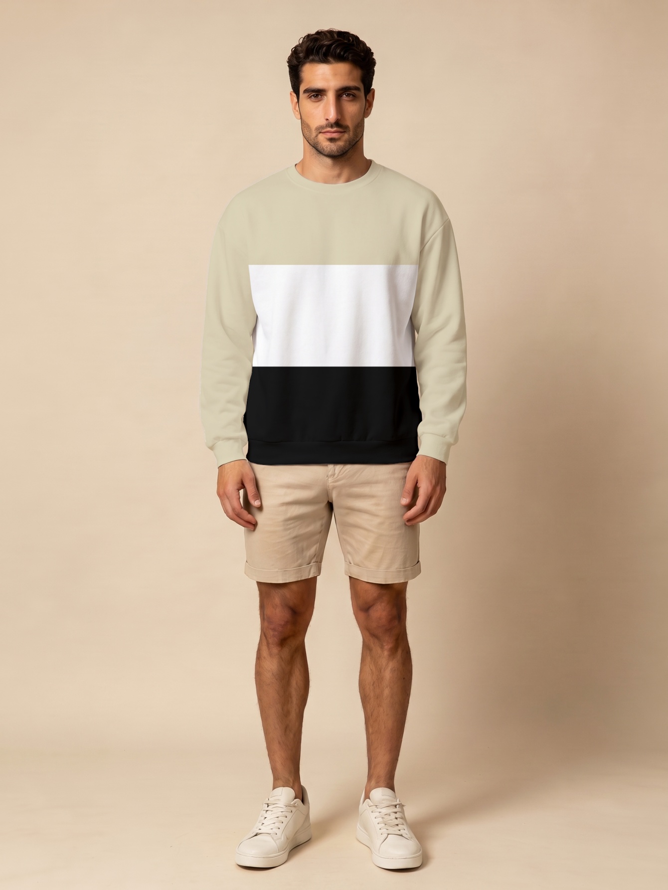 Color Block Pullover Sweatshirt