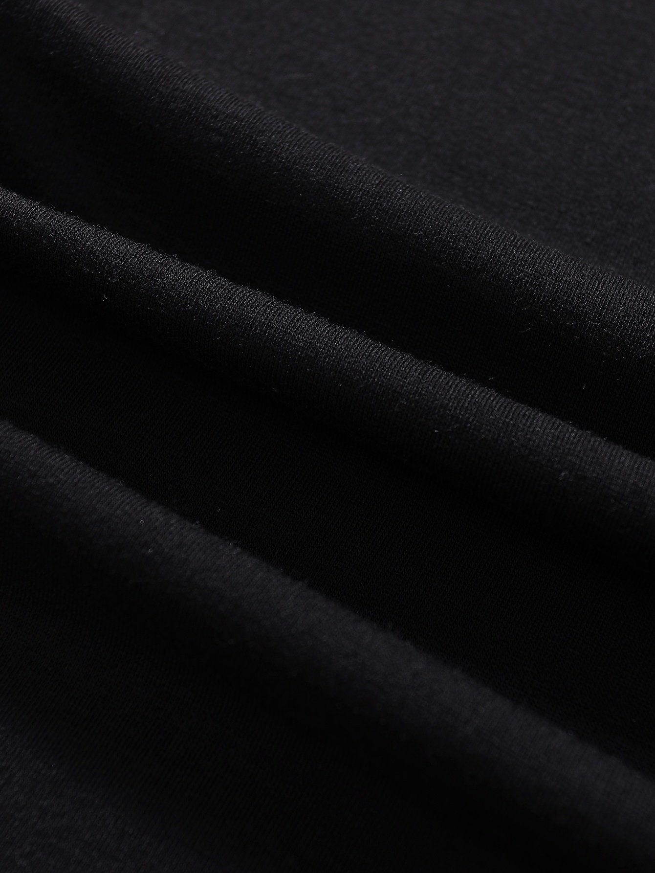 Black Pullover Crew Neck Sweatshirt with Whatever Print