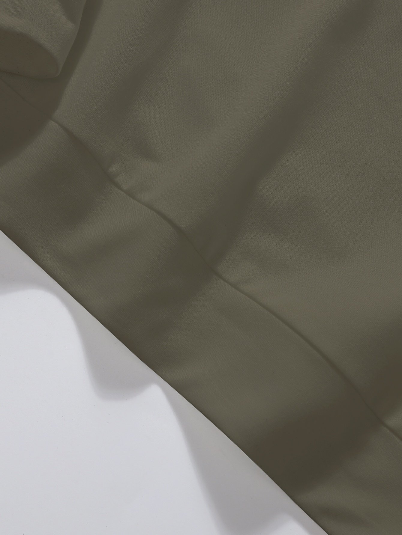 Olive Contrast Sleeves Zip-Up Bomber Jacket