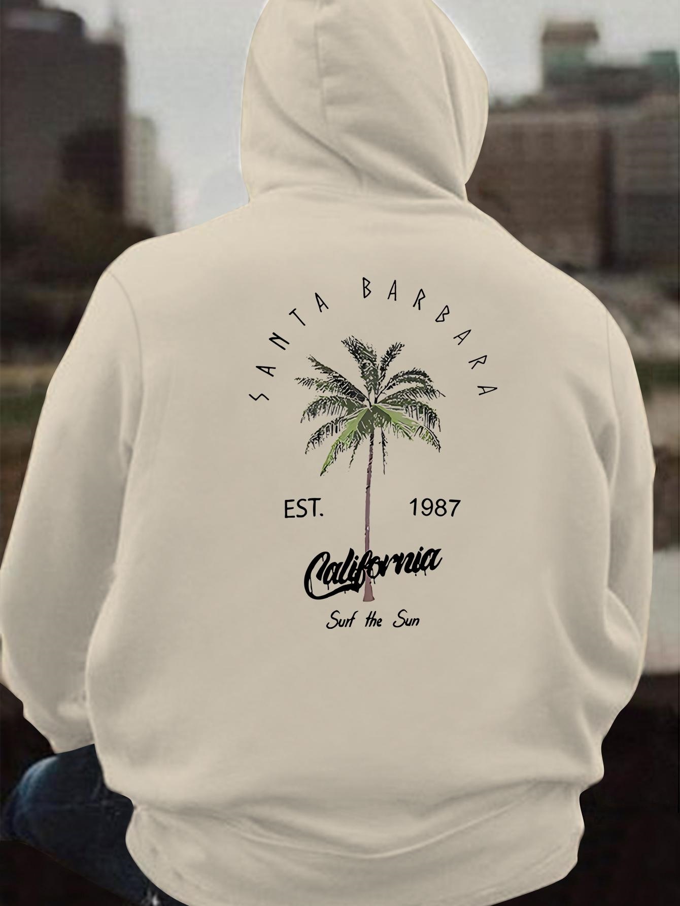Beige Graphic Pullover Hoodie
