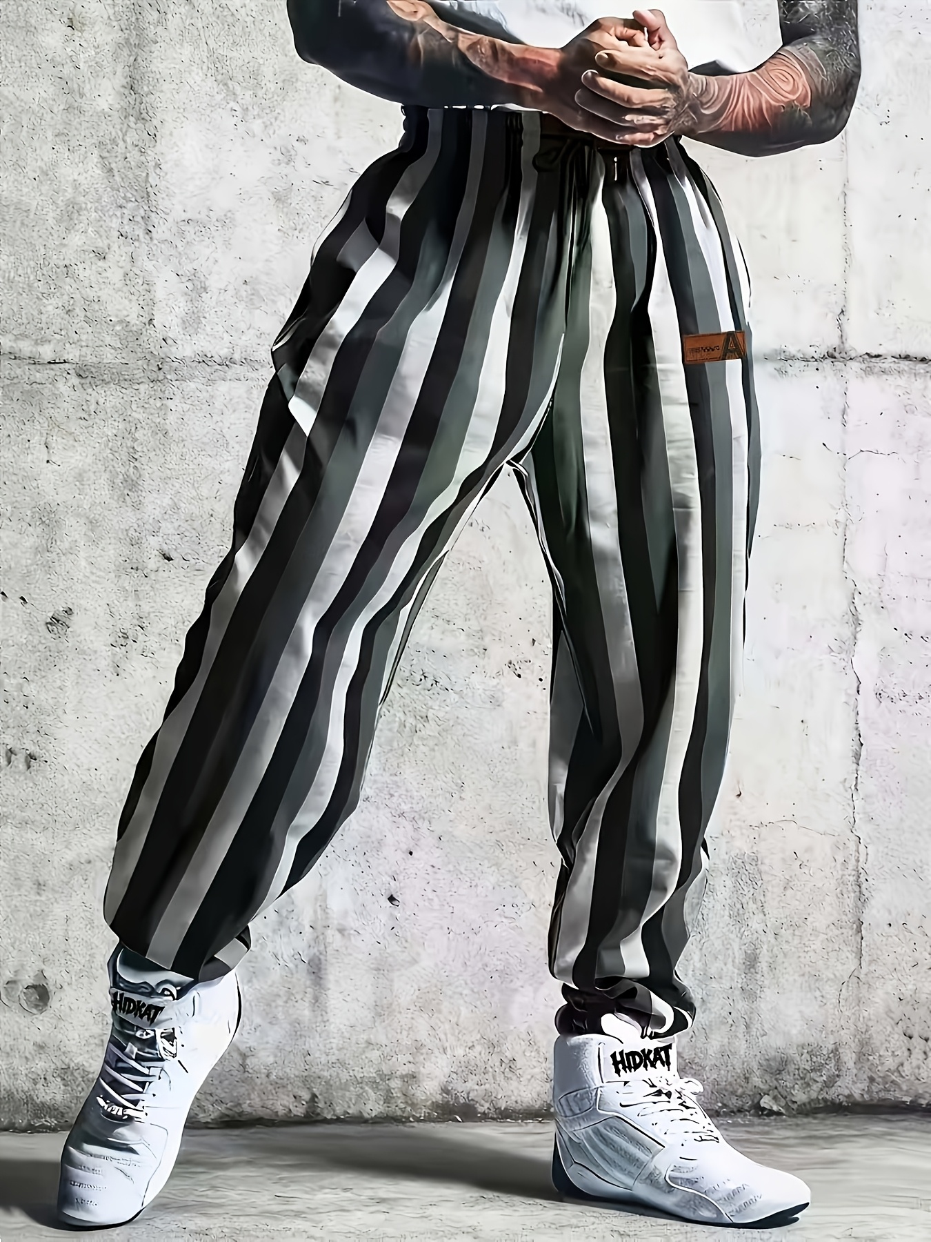 Men Striped Relaxed Fit Trousers