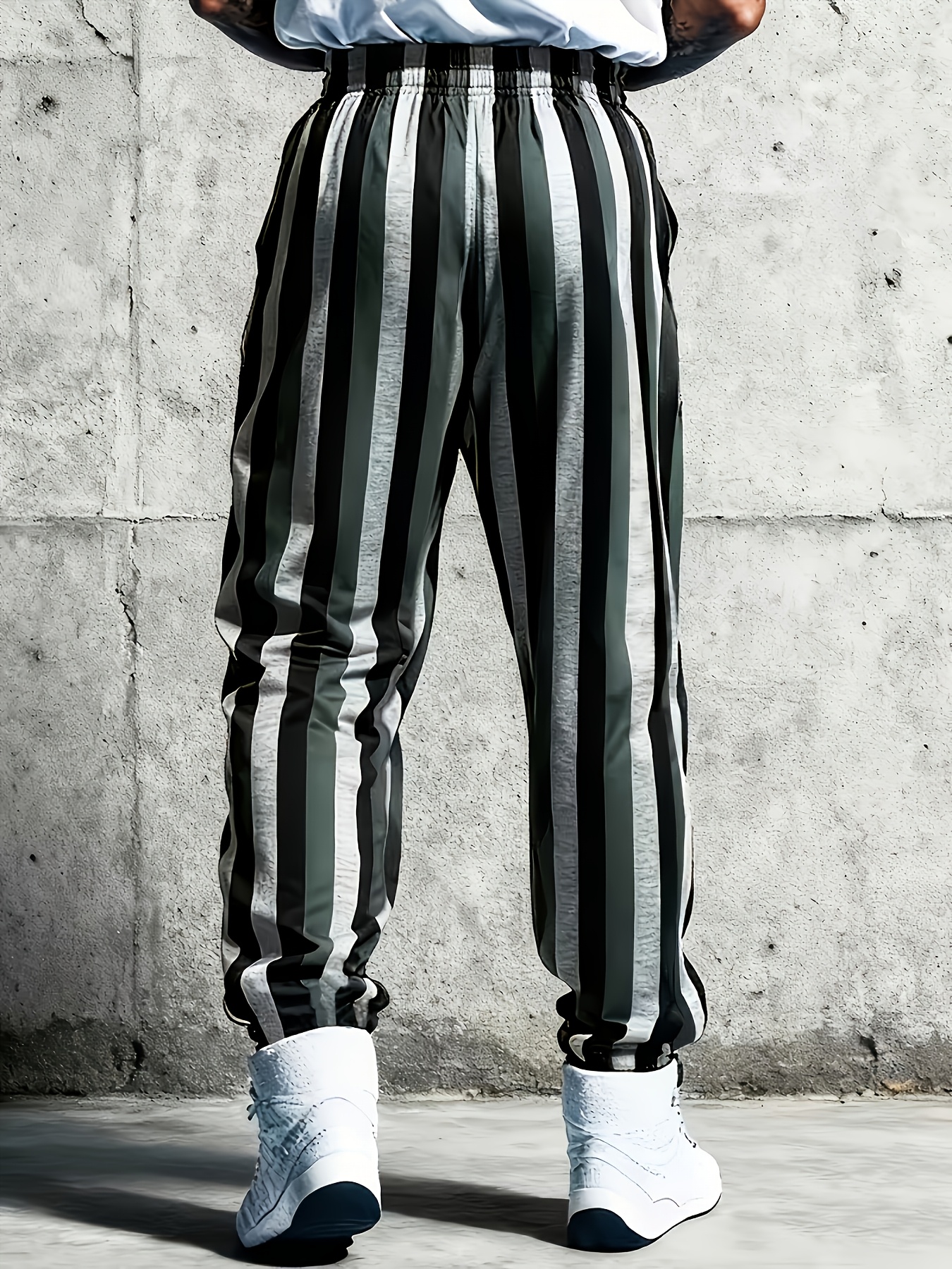 Men Striped Relaxed Fit Trousers