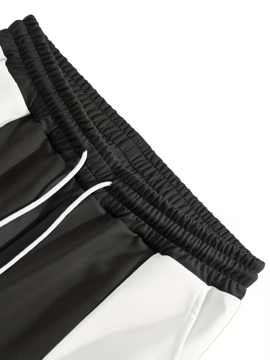 Men Contrast Panel Pants