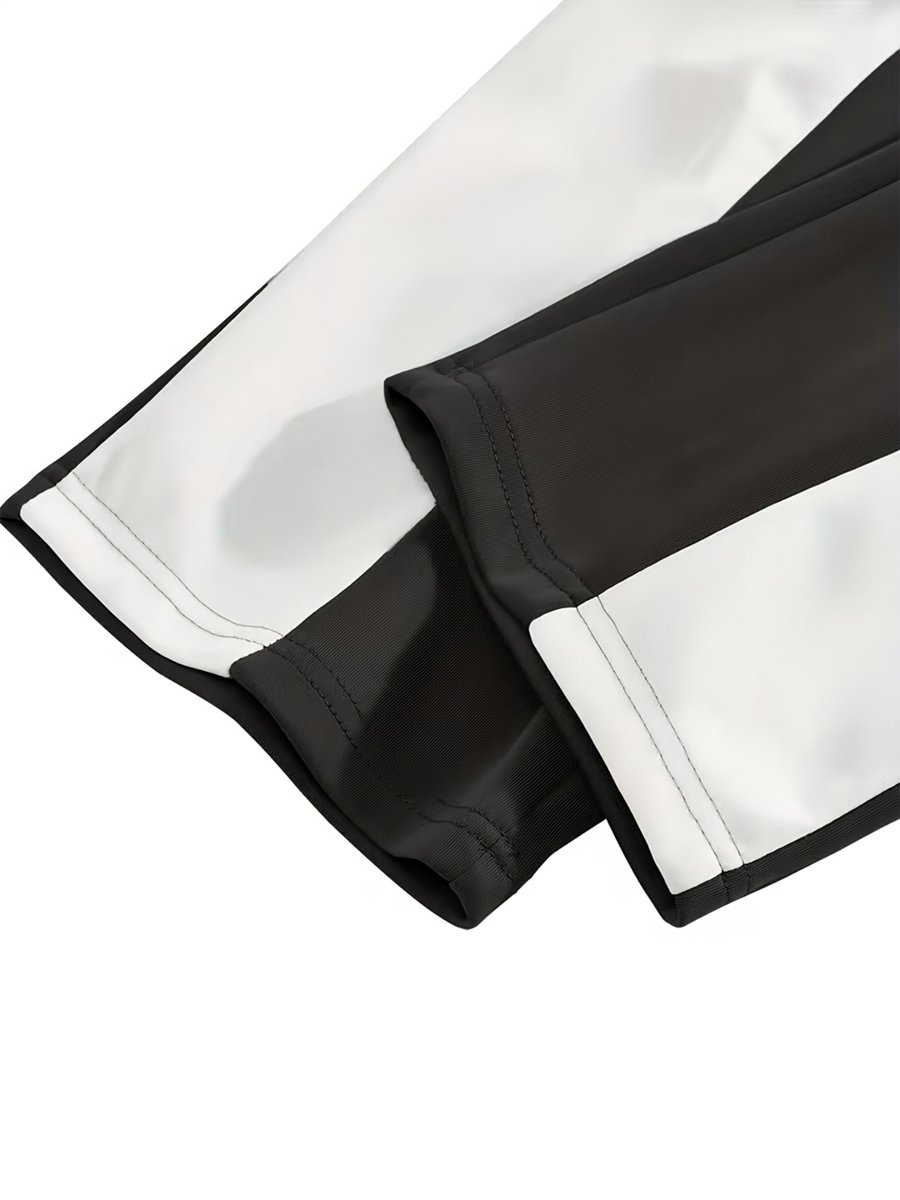 Men Contrast Panel Pants