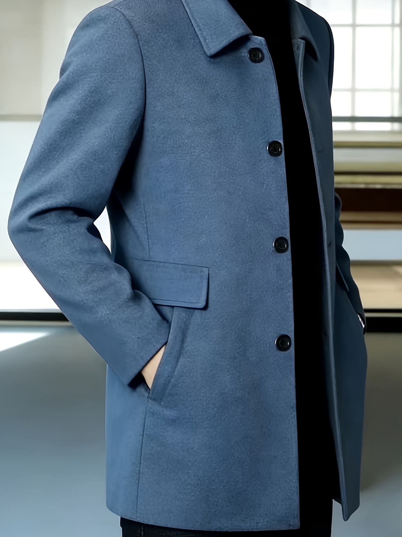 Men Core Single Breasted Woven Coat