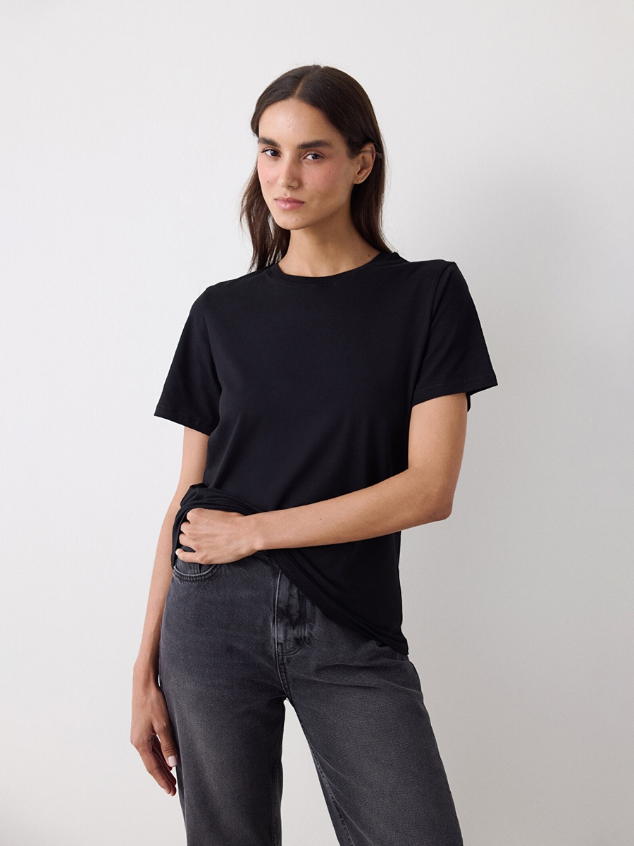 Cotton Casual Basic Regular Fit T-shirt
