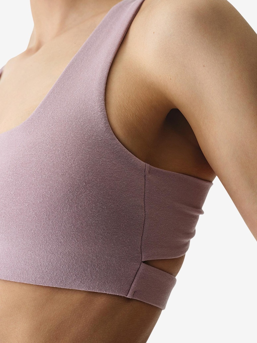 Cotton Modal Blend Twisted Back Lilac Top