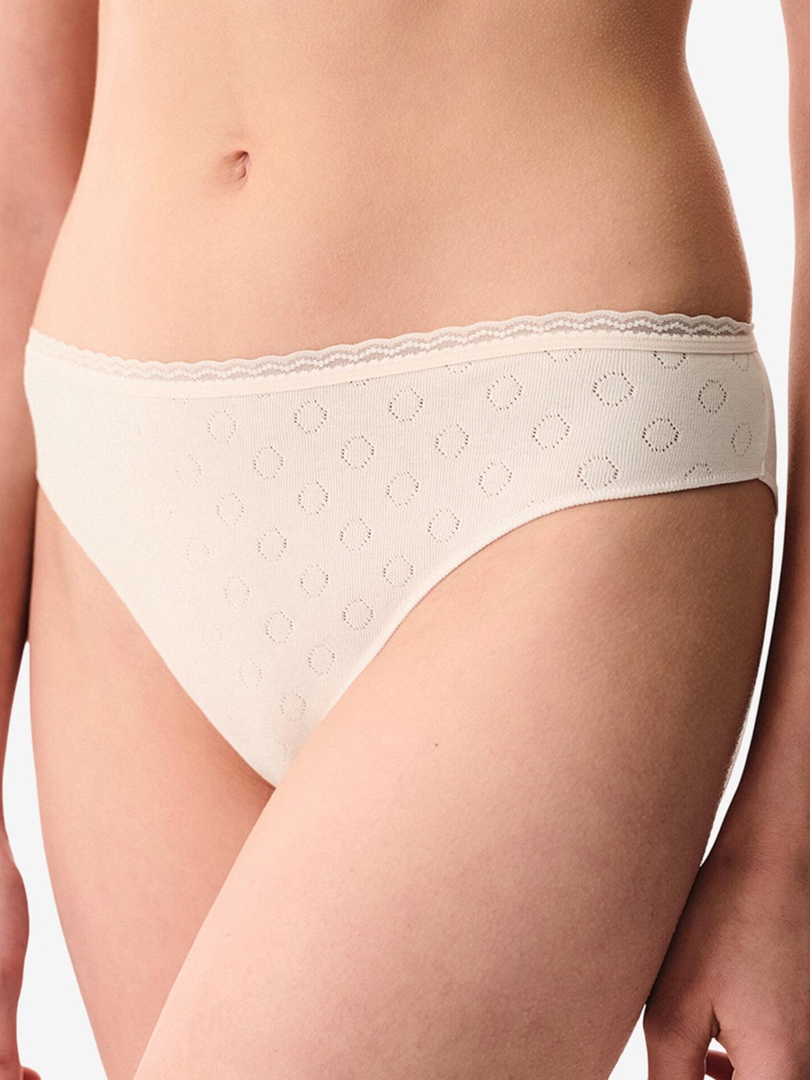 Cream Pointelle Brief