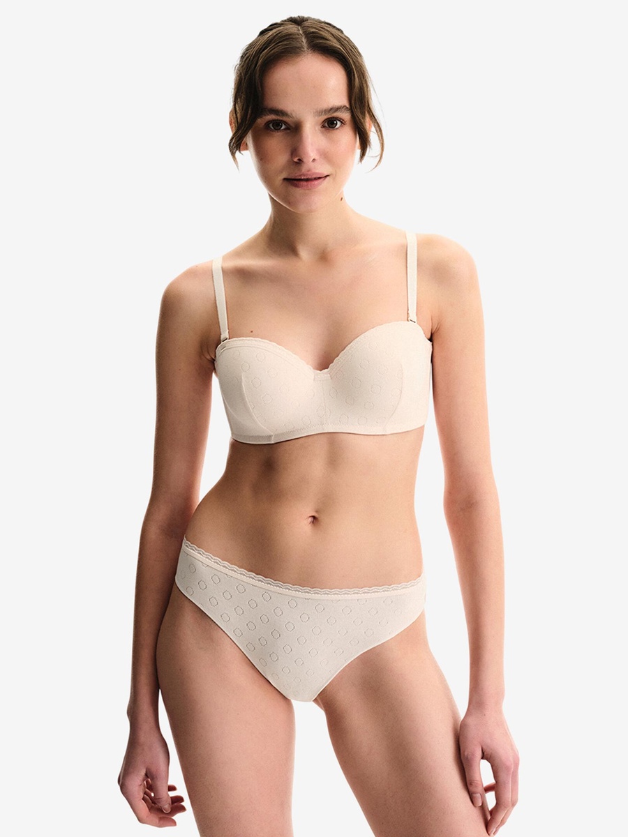 Cream Pointelle Brief