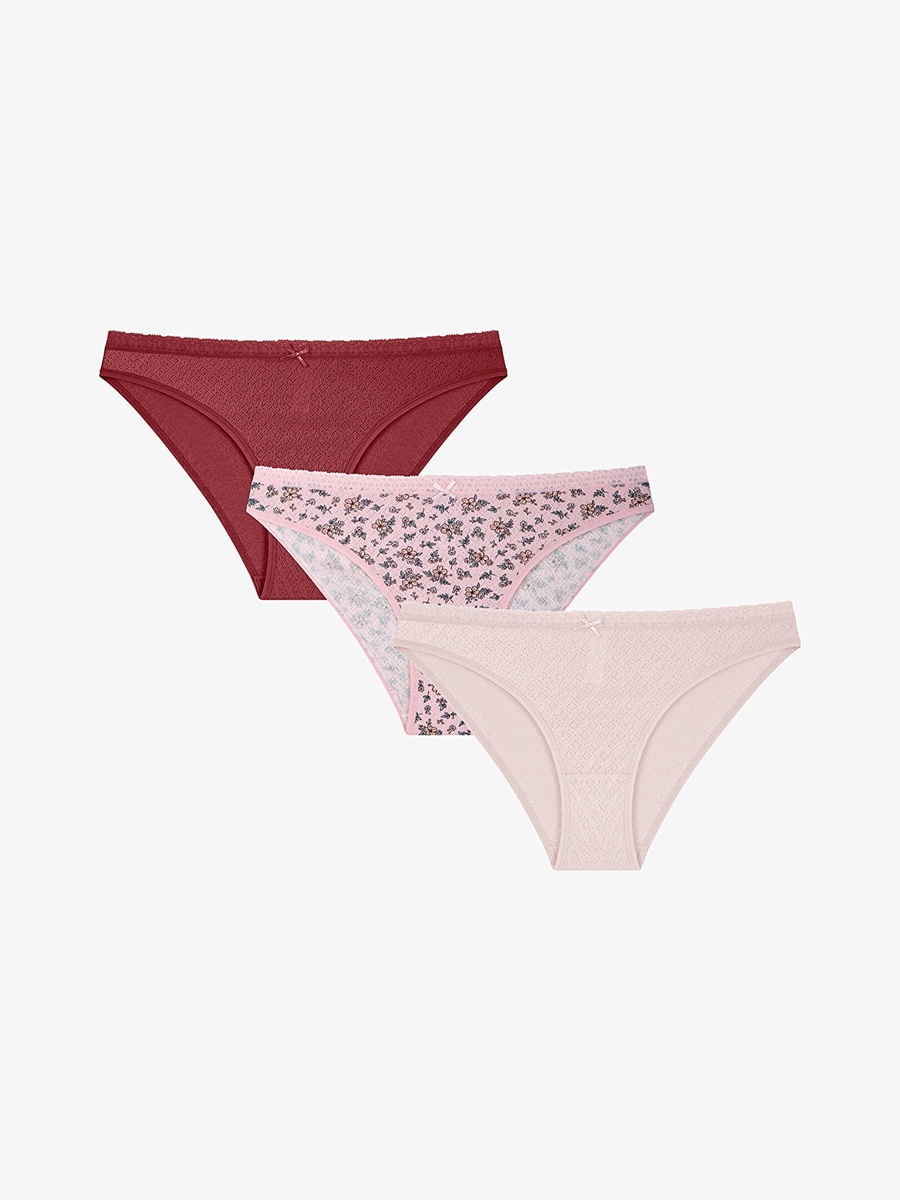 Pack of 3 - Cotton Everyday Clara Pointelle Briefs