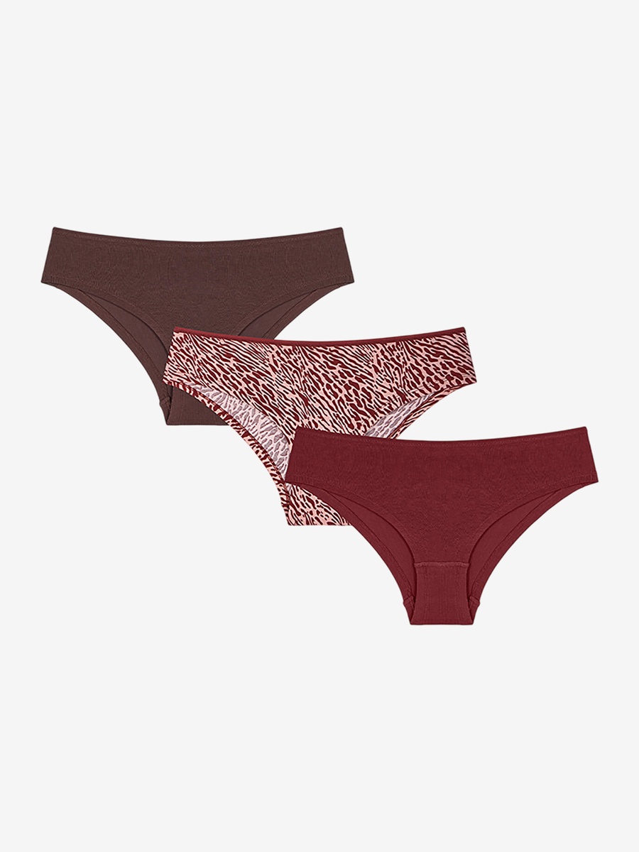 Pack of 3 - Printed and Plain Hipsters