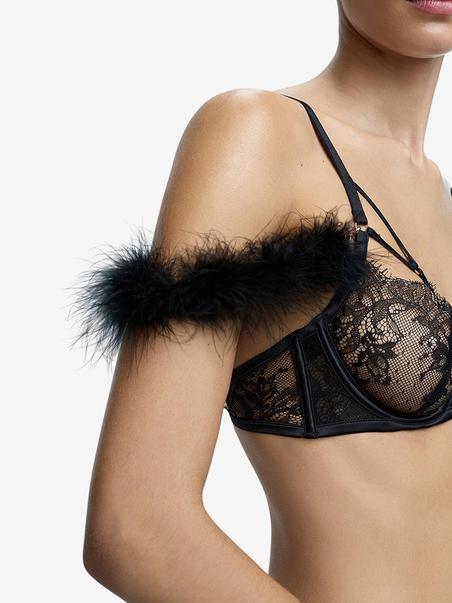 Reine Wired Black Lifting Bra