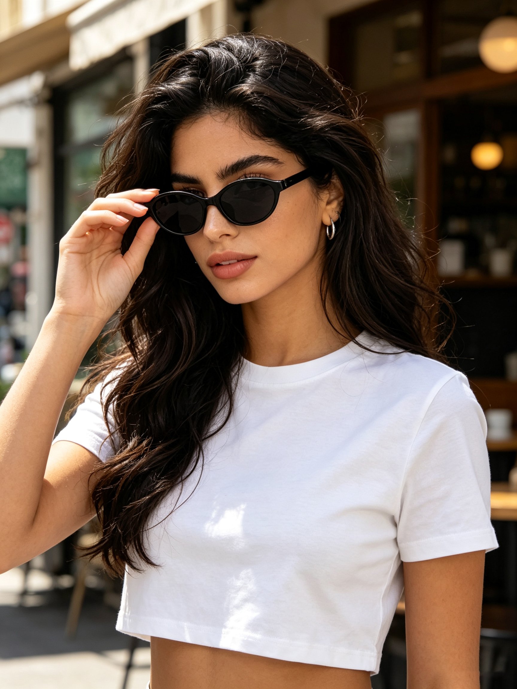 Black Oval Sunglasses