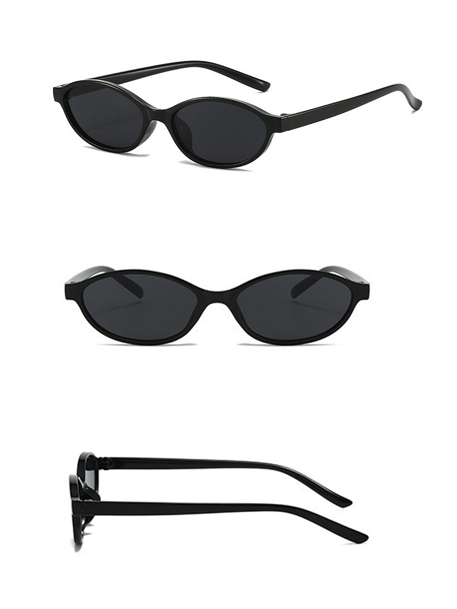 Black Oval Sunglasses