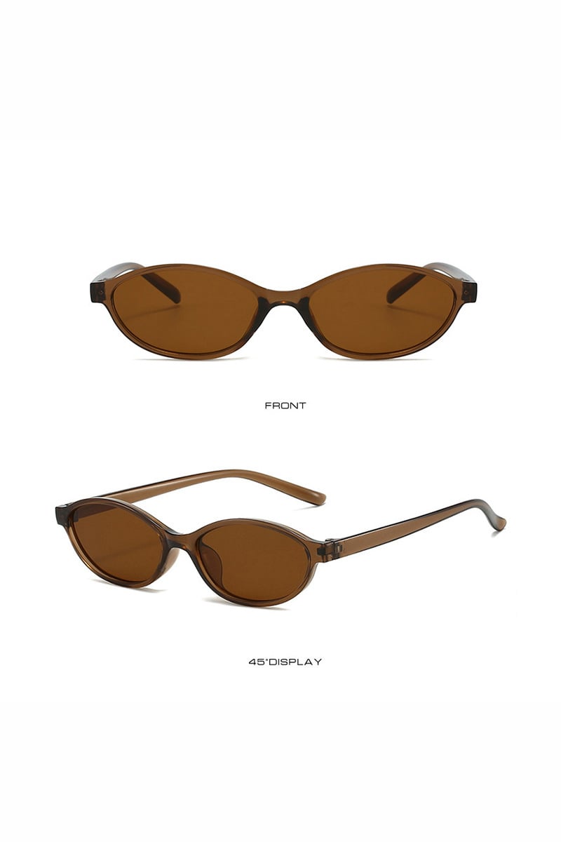 Brown Oval Sunglasses