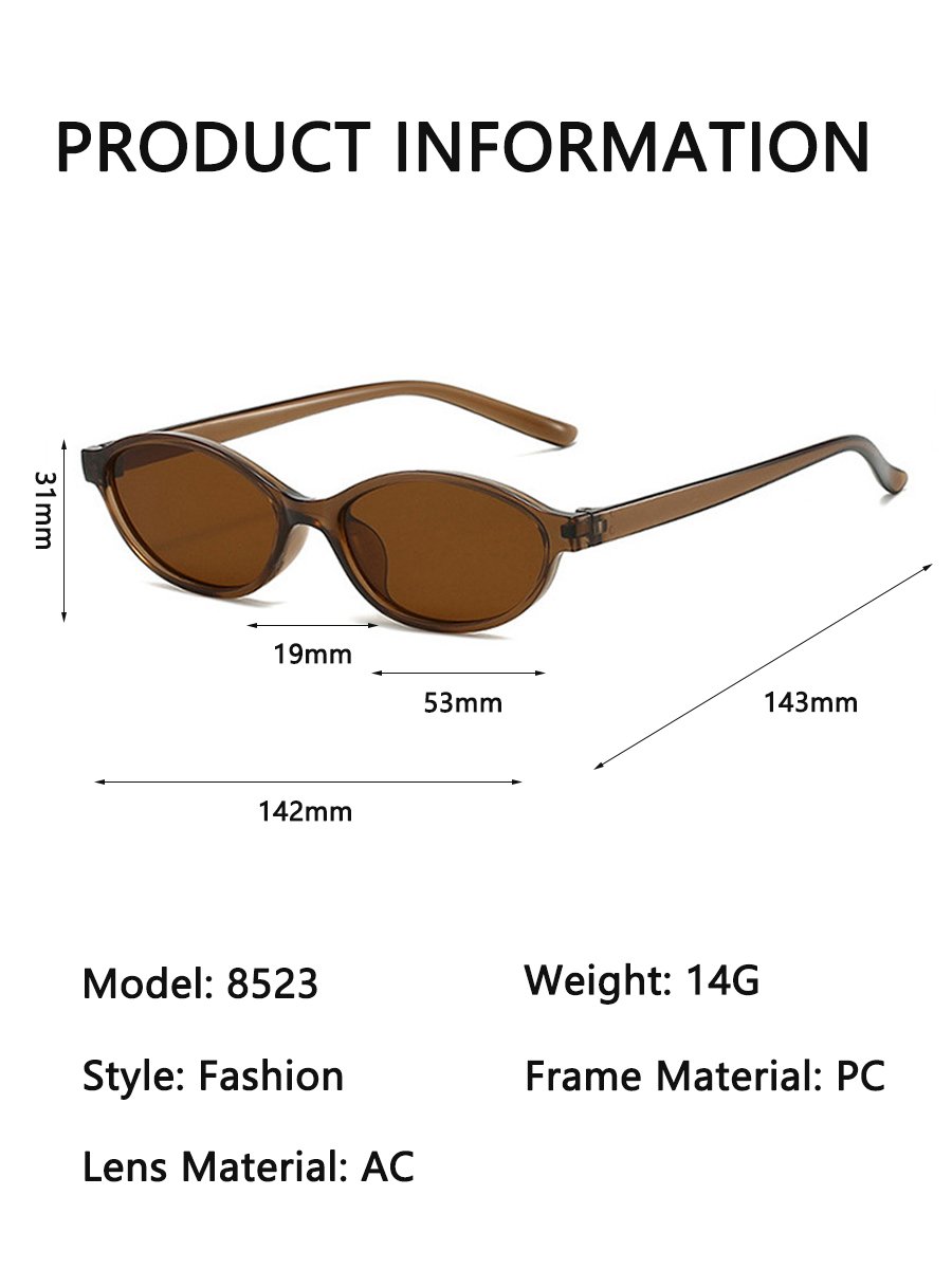 Brown Oval Sunglasses