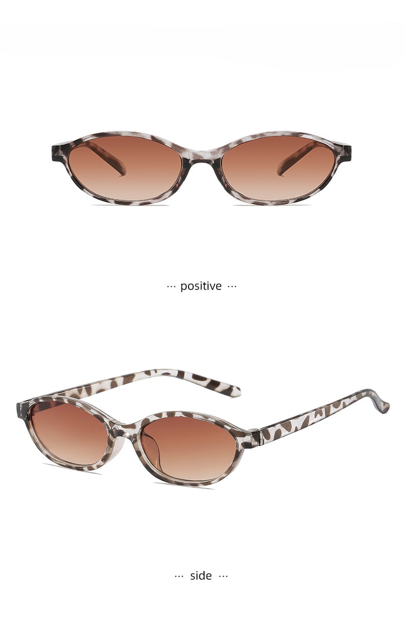 Multi-Tone Oval Sunglasses