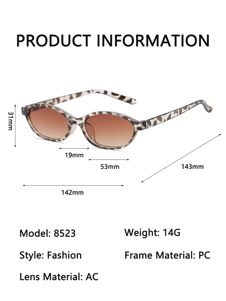 Multi-Tone Oval Sunglasses
