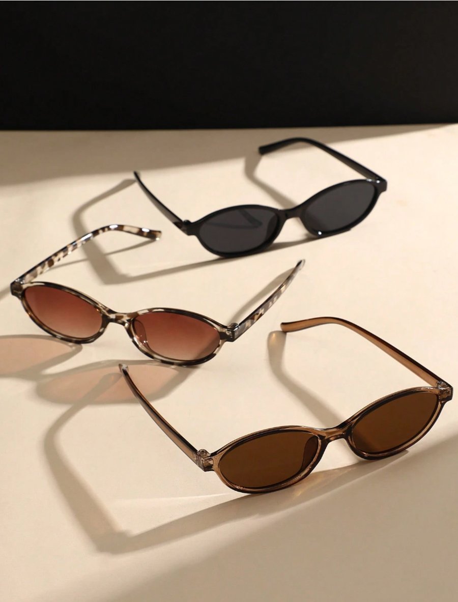 Pack of 3 - Multi-Color Oval Sunglasses