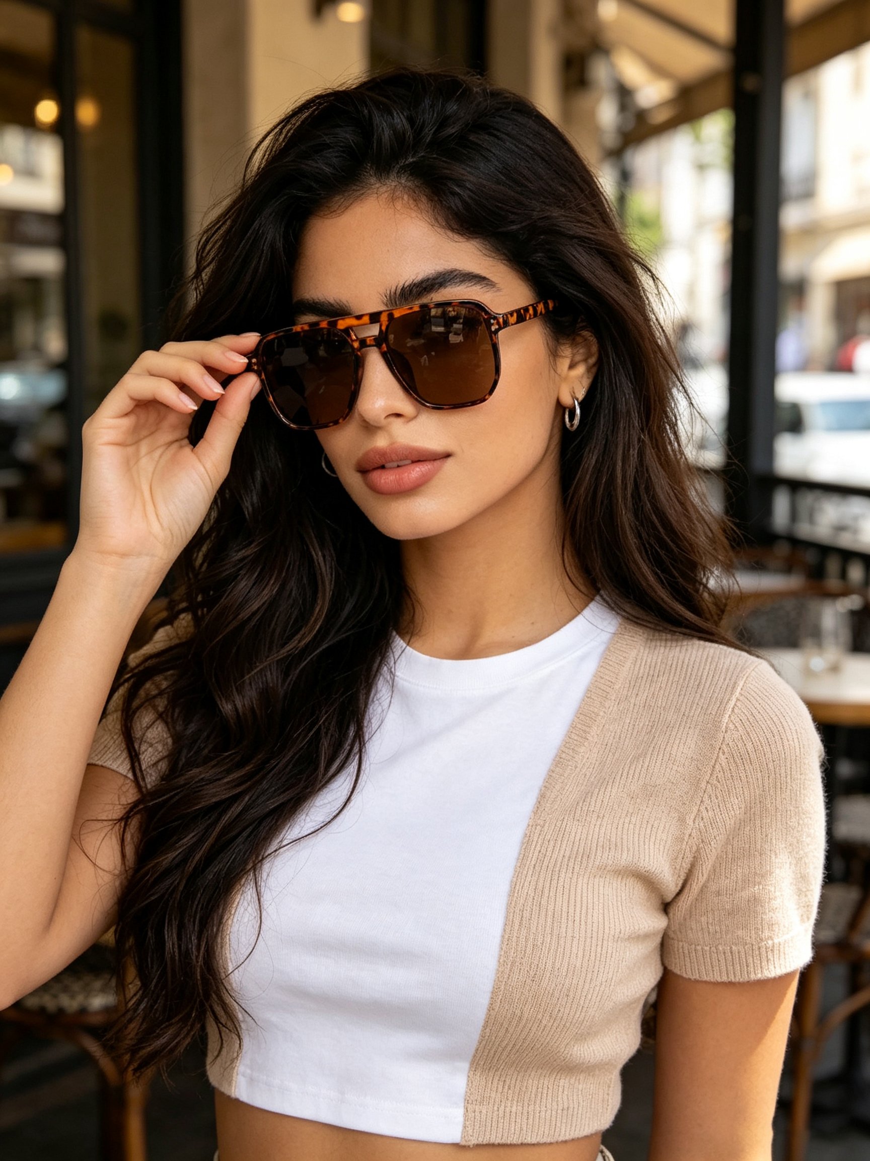 Multi-Color Double Bridge Sunglasses