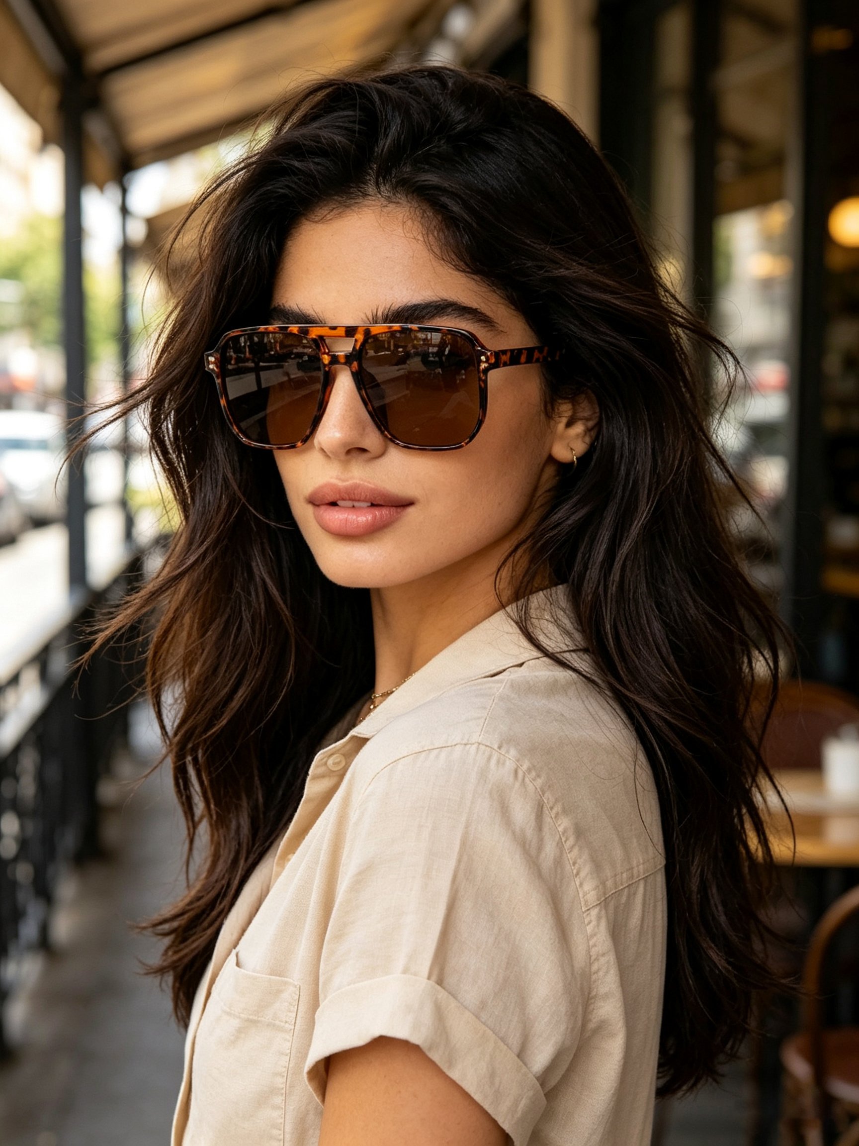 Multi-Color Double Bridge Sunglasses