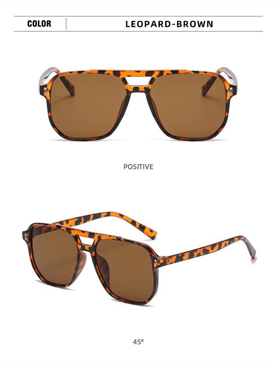 Multi-Color Double Bridge Sunglasses