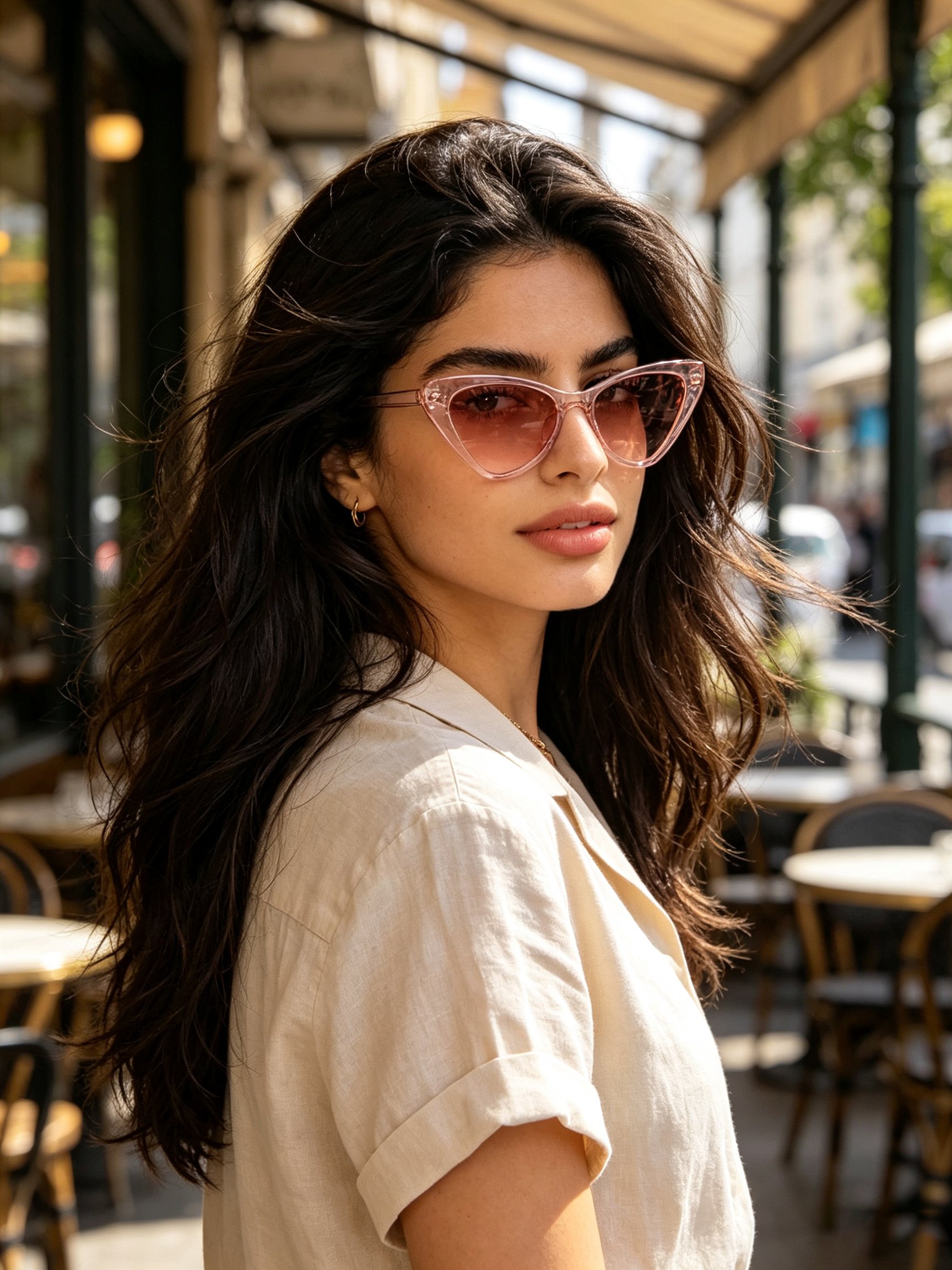 Light Pink Cat Eye Sunglasses
