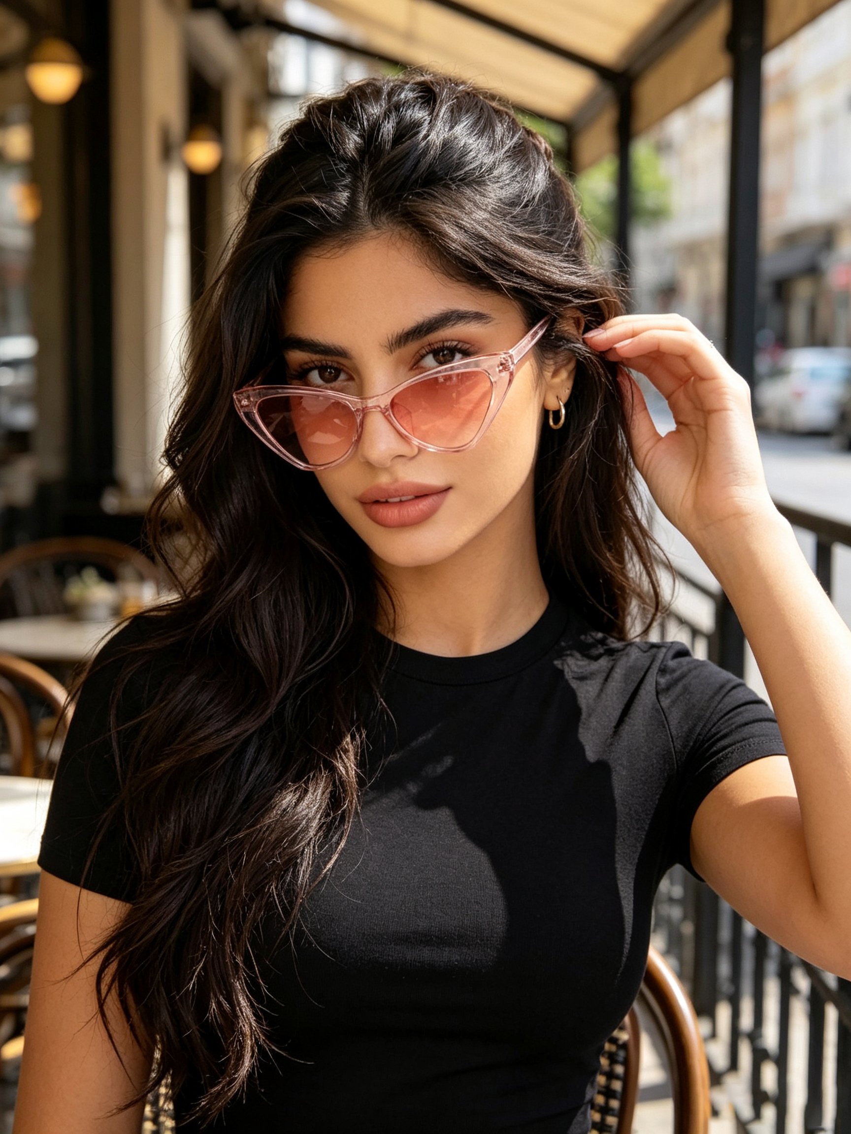 Light Pink Cat Eye Sunglasses