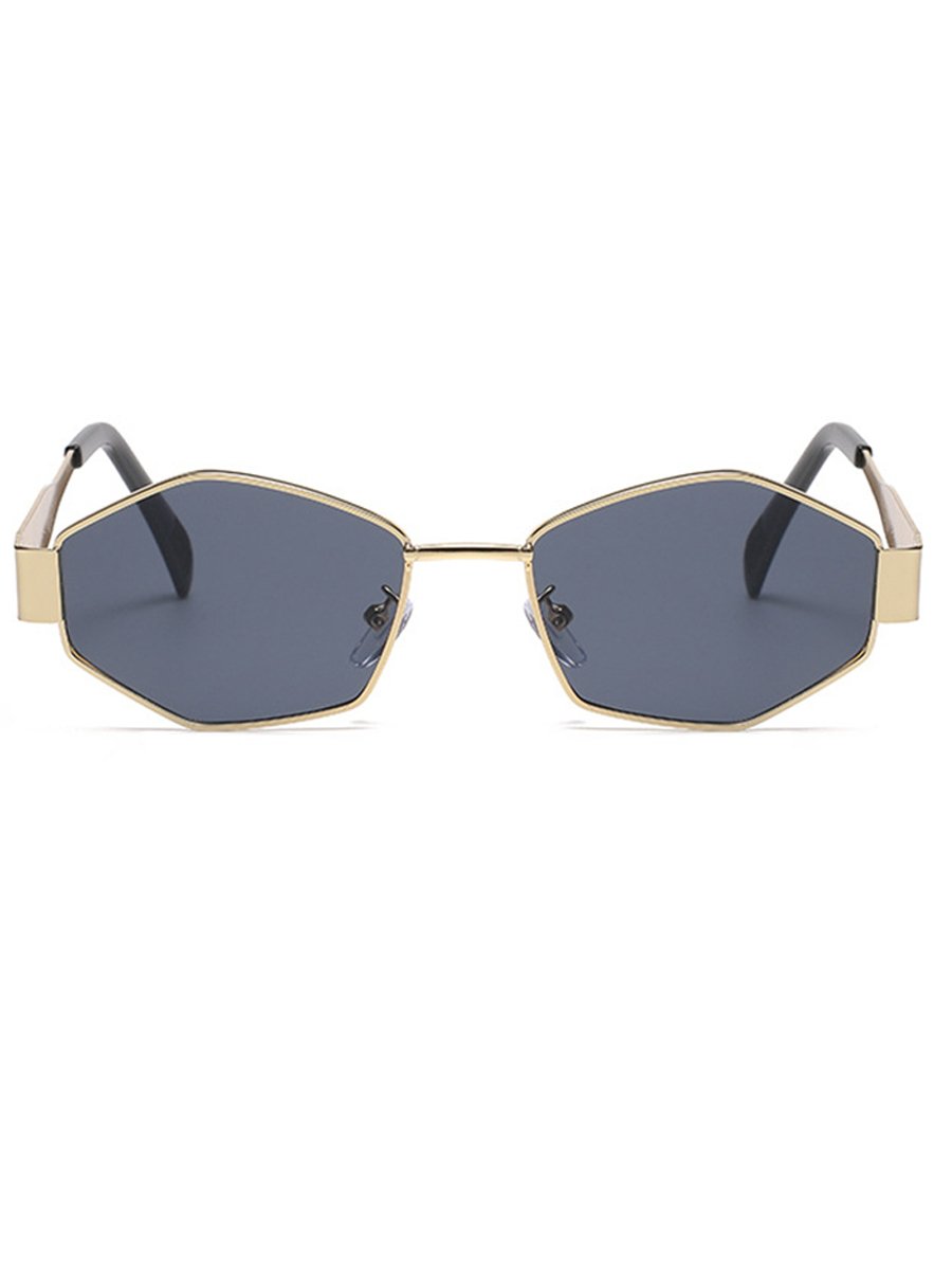 Geometric Gold Frame Sunglasses