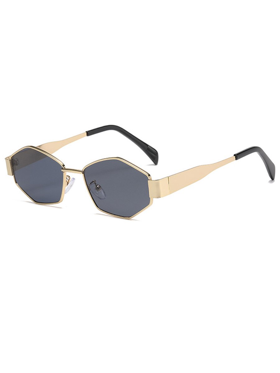 Geometric Gold Frame Sunglasses