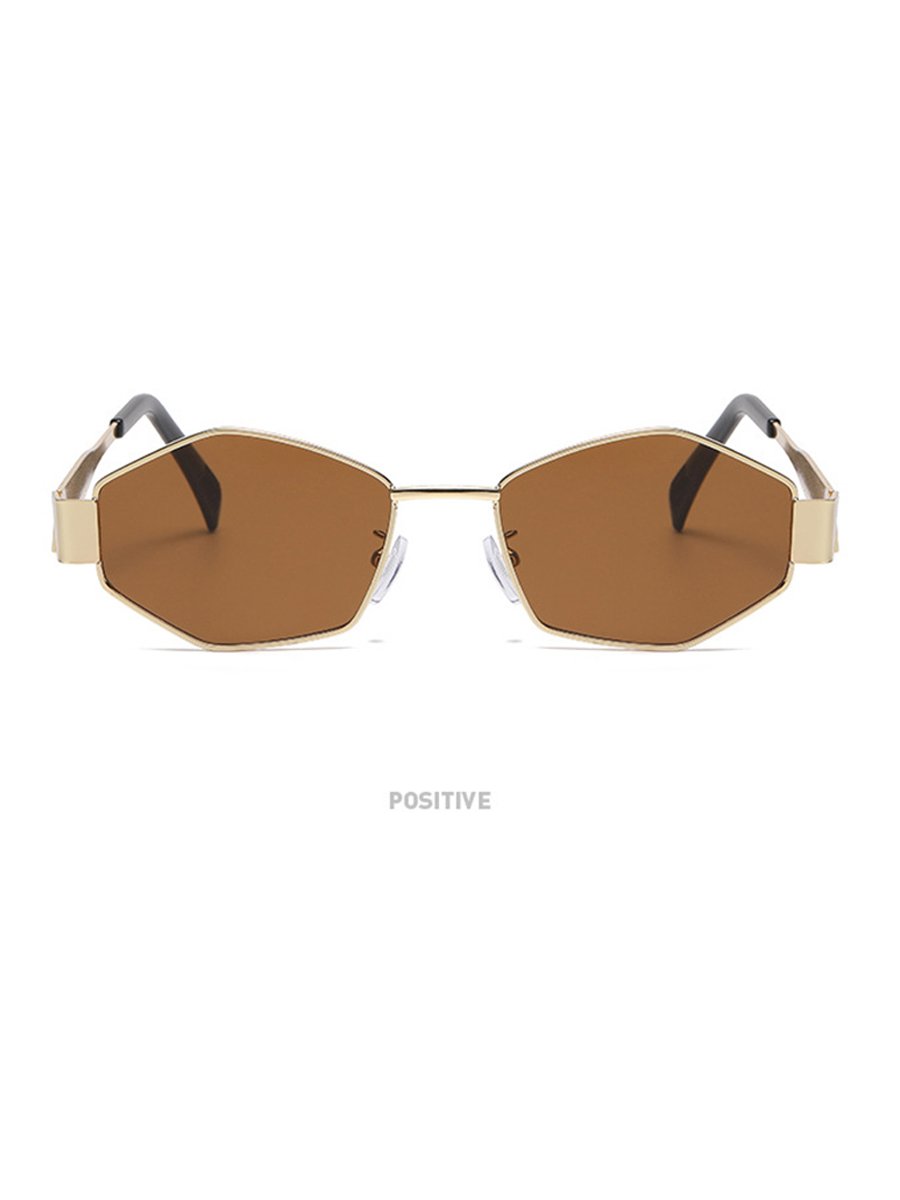 Gold Geometric Sunglasses