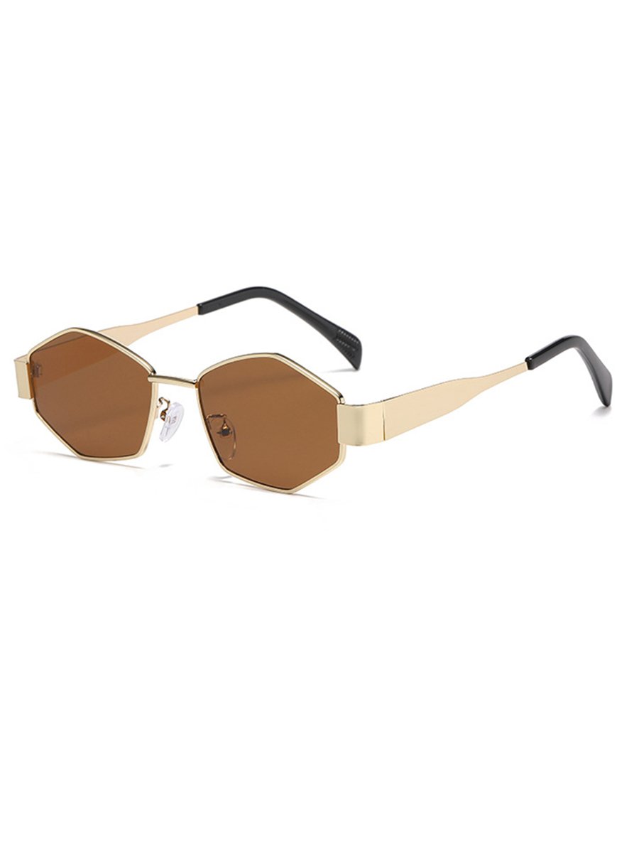 Gold Geometric Sunglasses