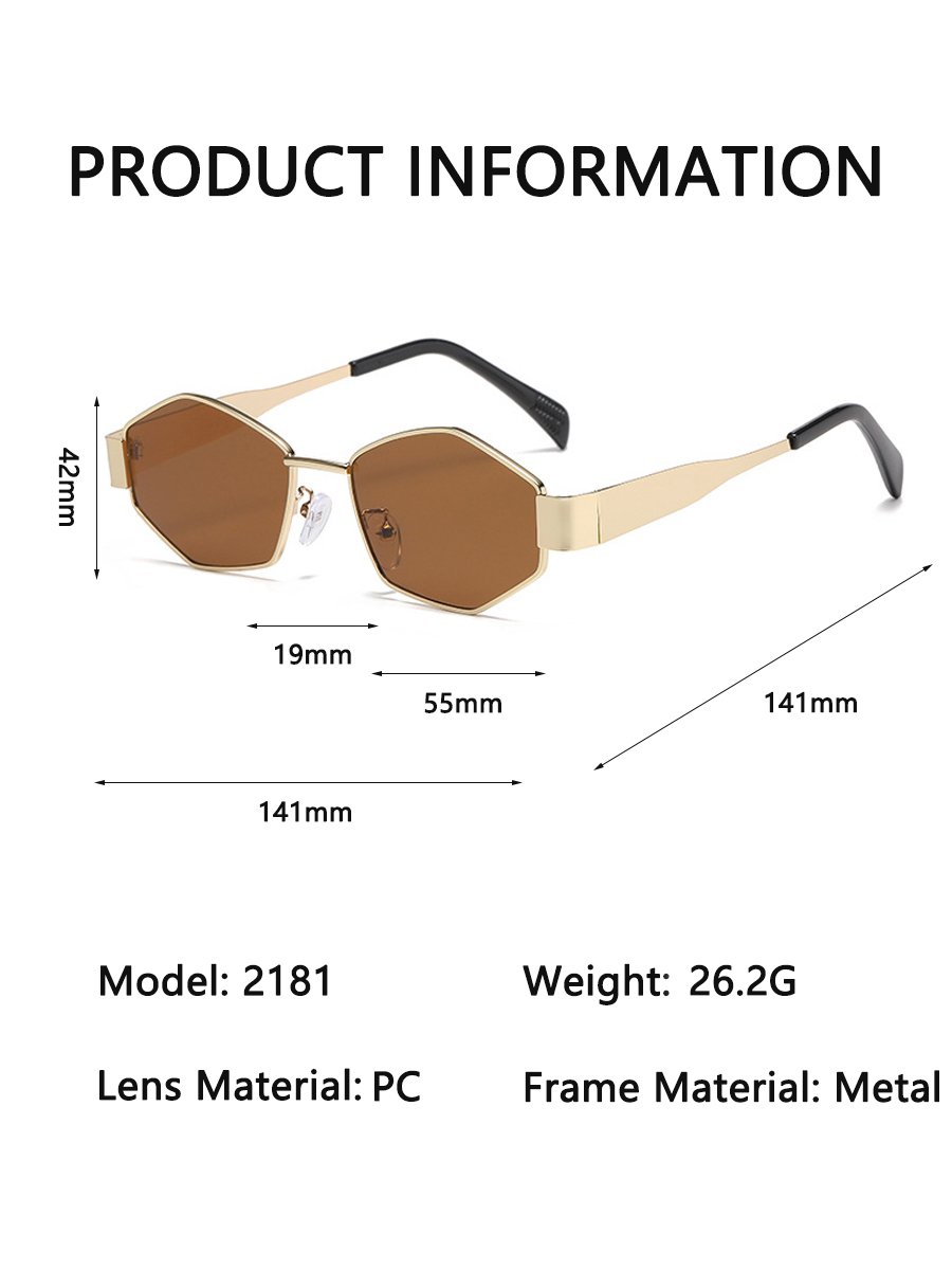 Gold Geometric Sunglasses
