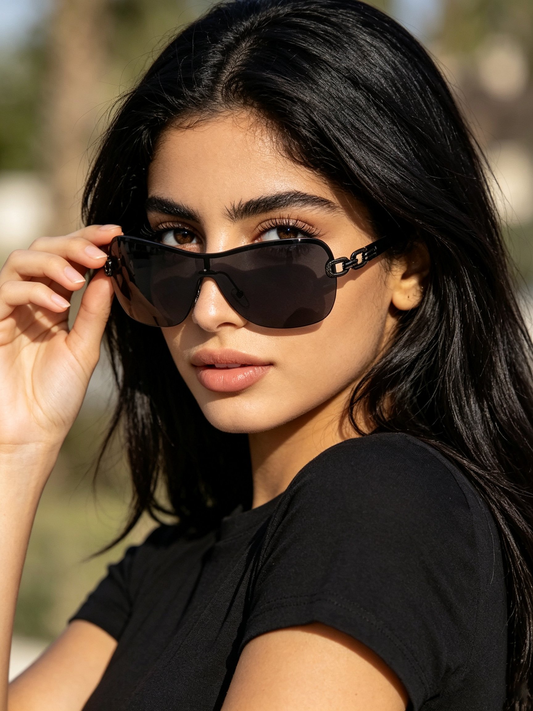 Black Round Y2K Fashion Sunglasses