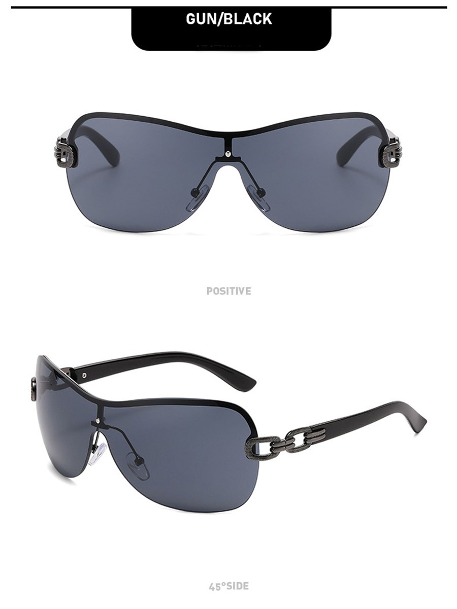 Black Round Y2K Fashion Sunglasses