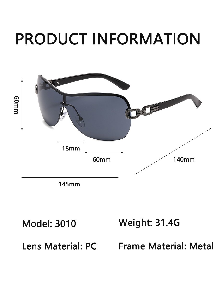 Black Round Y2K Fashion Sunglasses