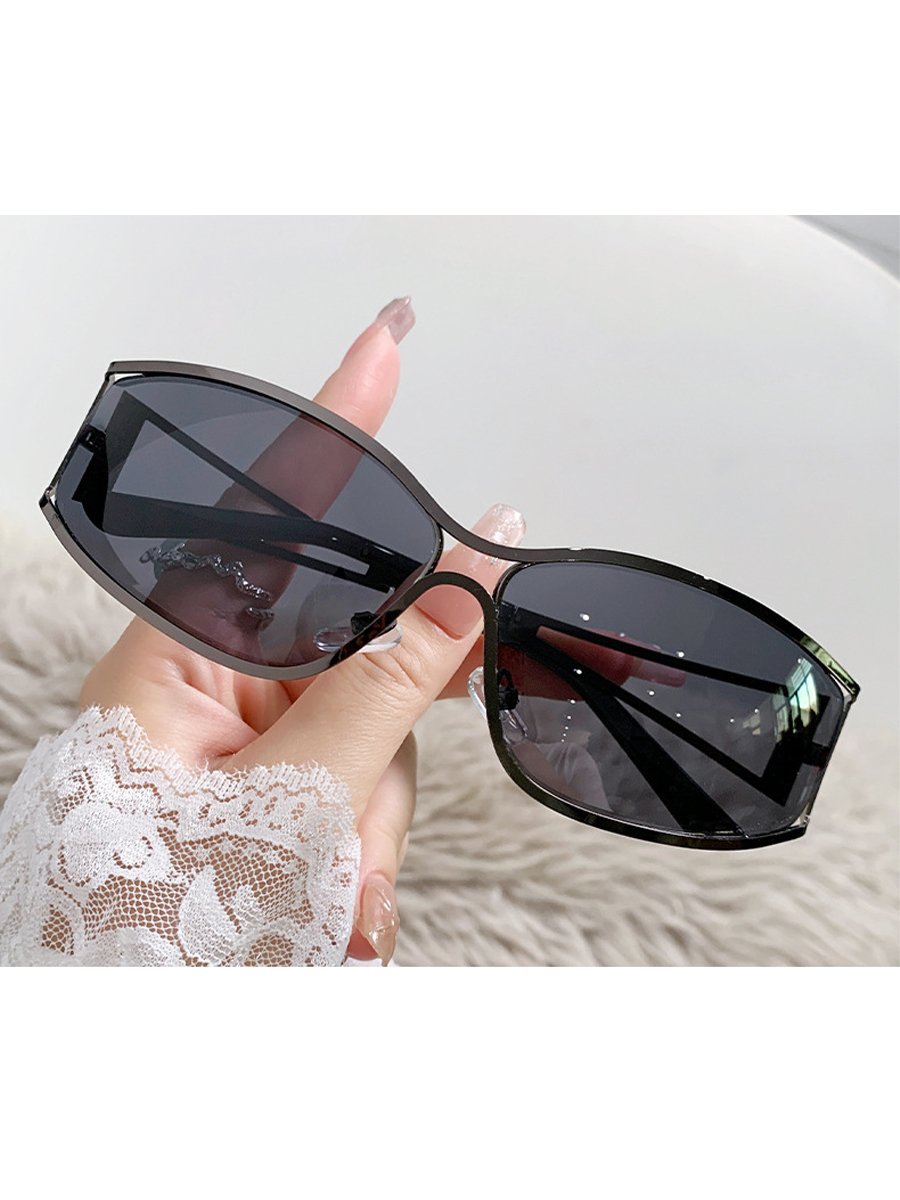 Charcoal Wrap Shield Sunglasses