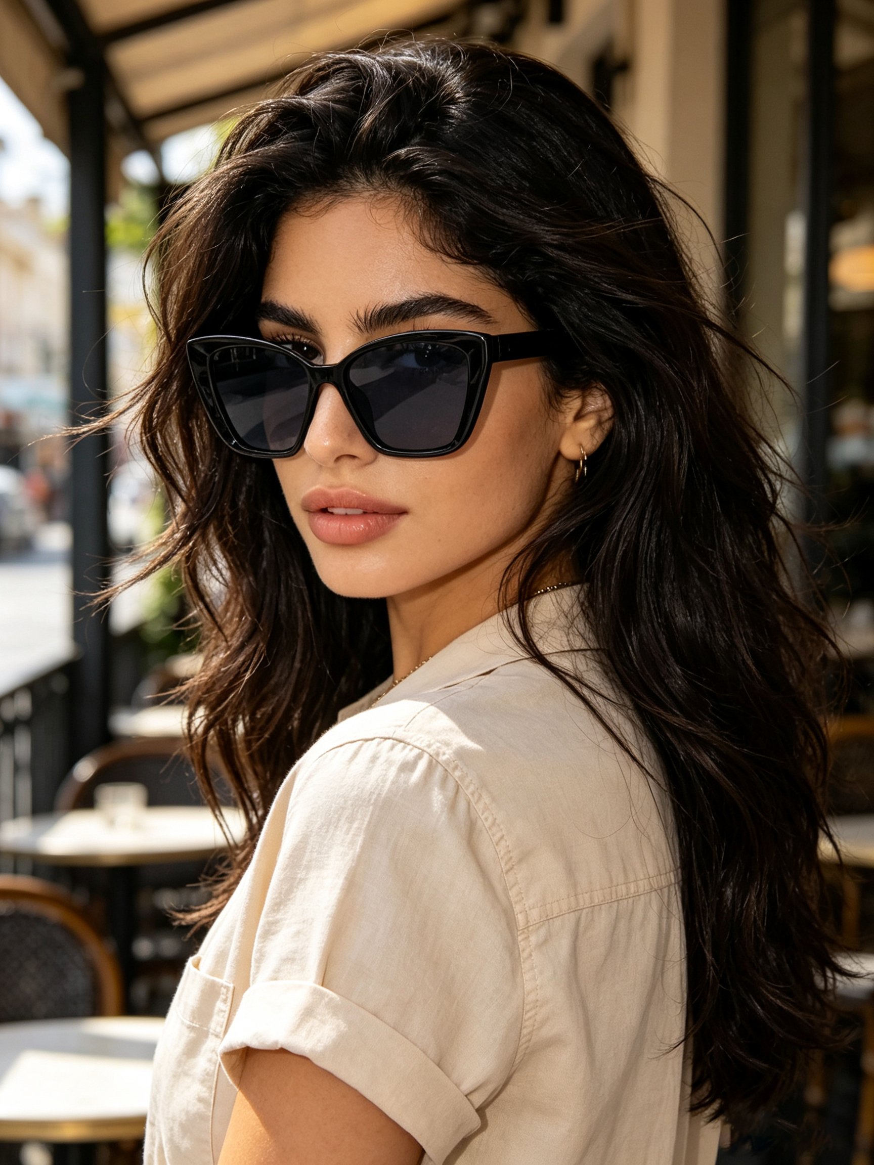Black Cat Eye Sunglasses