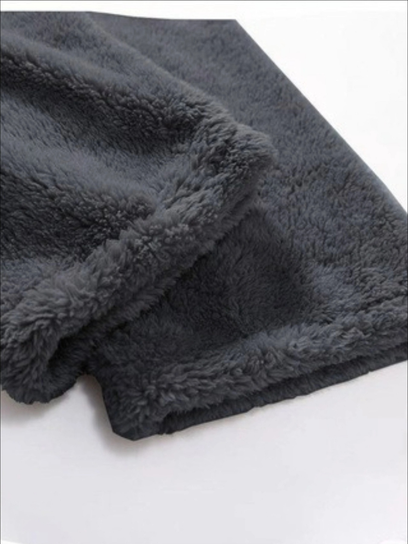 Charcoal Plush Long Sleeve Top
