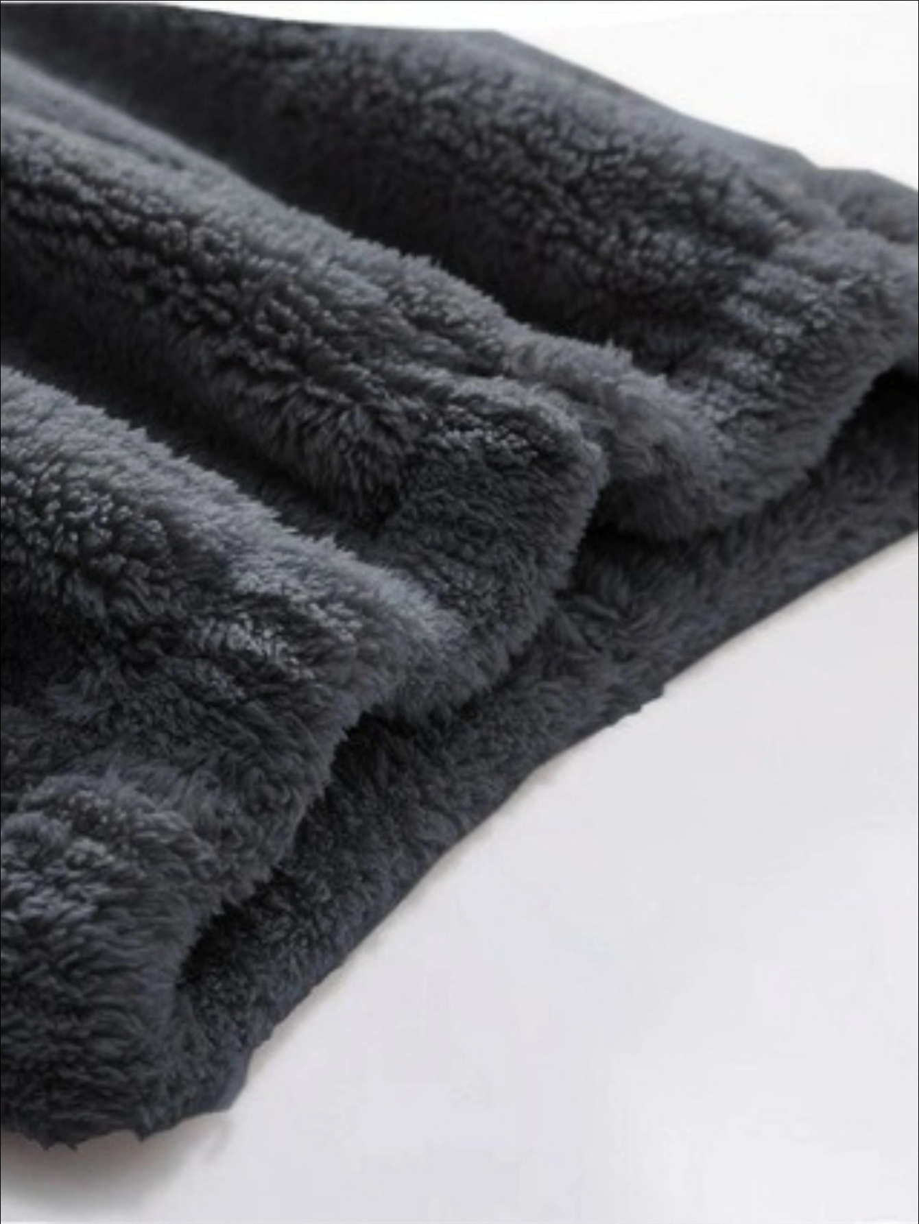 Charcoal Plush Long Sleeve Top