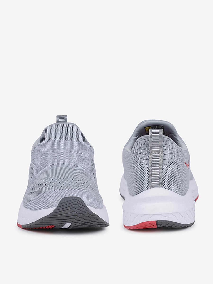 Men Grey Cyber Memory Foam Slip-On Walking Shoes