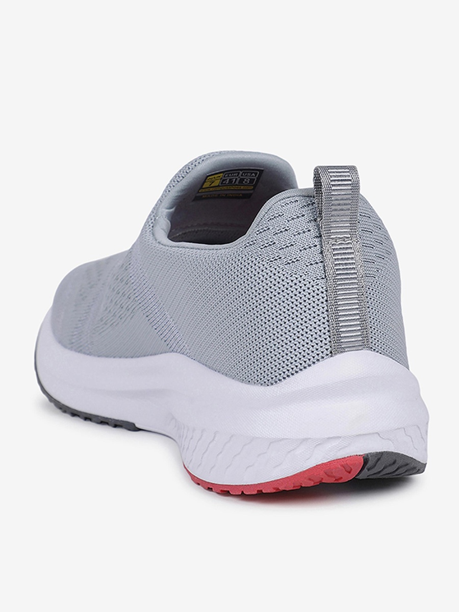 Men Grey Cyber Memory Foam Slip-On Walking Shoes